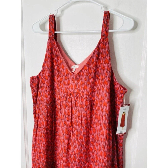 Joie Maxi Dress XL Tiered Boho Cottagecore Flowy Breathable Woven Tea Rose Beach - Picture 2 of 11